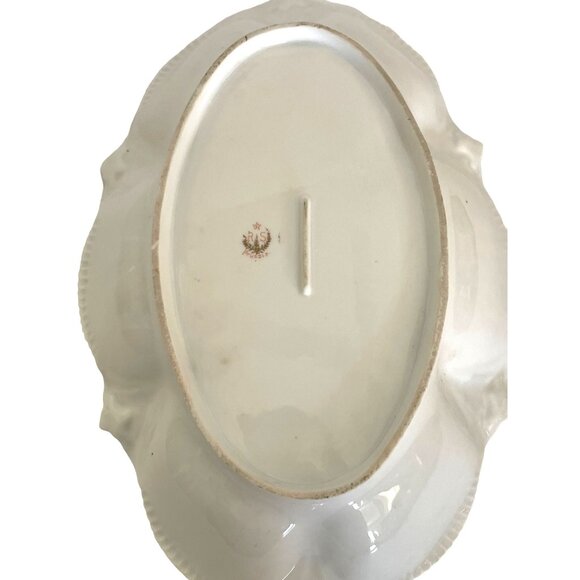 RS Prussia Porcelain Celery Relish Serving Dish Pink Rose Flower Floral Antique - Picture 4 of 15